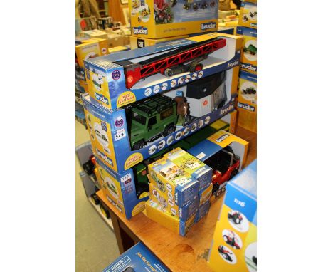 Bruder JD tractor, land rover, horsebox etc