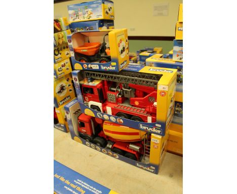 Bruder Cement mixer, fire engine, dumper 