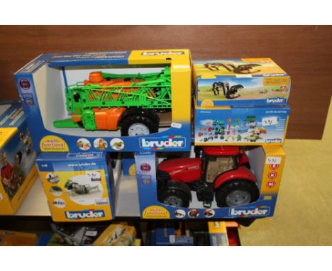 Bruder Case tractor, Steyr tractor, spreaders etc