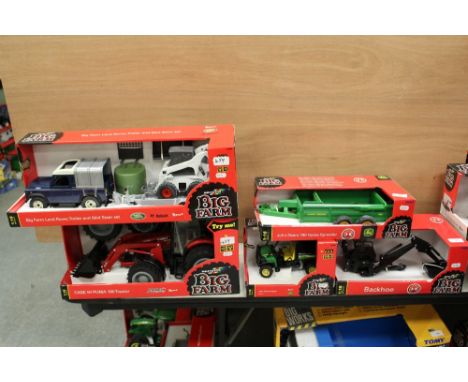 Britains Case tractor, Land rover, etc