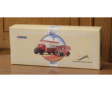 A Corgi diecast two vehicle set - 'The Cumbrian Set - Morris J Van & Bedford O Series Van' No. 97735 (boxed)