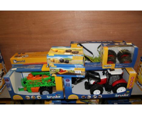Bruder tractor, Class mower, Barn etc