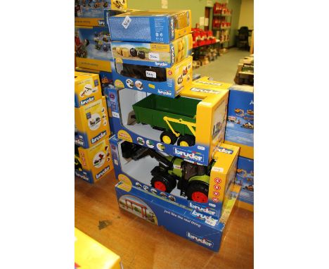Bruder  Class tractor, trailer, barn, etc
