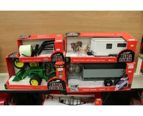 Britains JD Tractor, trailers, Bale mover and bale etc