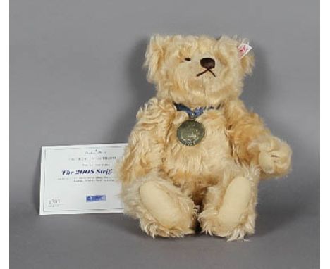 A Steiff mohair bear - 'The Bear of The Year 2008', issued by the Danbury Mint, No. 0787, with certificate Good condition