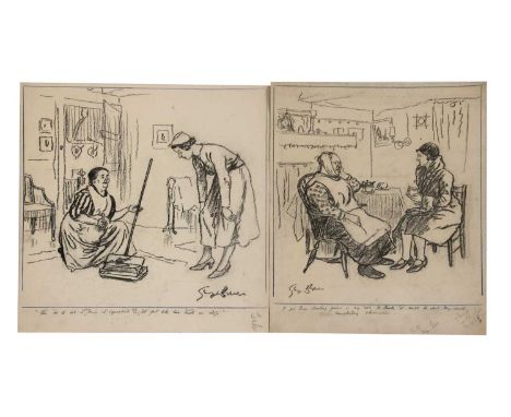 George Belcher RA (1875-1947)'I've had to oil it Miss, it squeaks, it put both me teeth on edge';'I get these shooting pains 