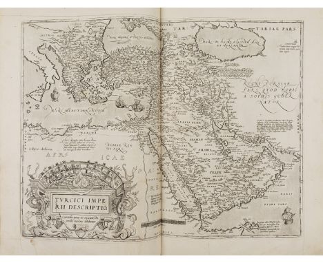  58 Ortelius, Abraham. Theatrum Orbis Terrarum. Anversa, Gillis van den Rade, 1575. In 2° (452 x 305 mm); [20], 70 tavole a d