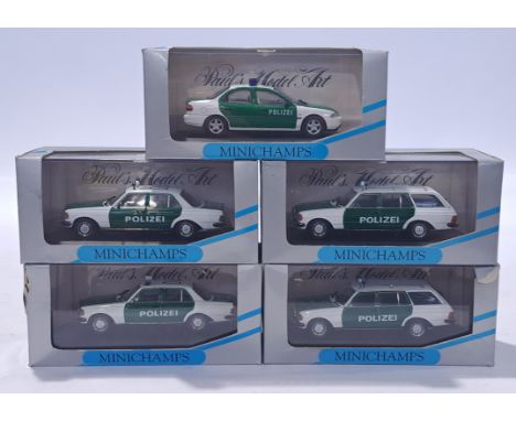 Minichamps a mixed group of 1/43 scale Police Vehicles. Some Duplicates. Some Models may be loose in the boxes. Conditions ge