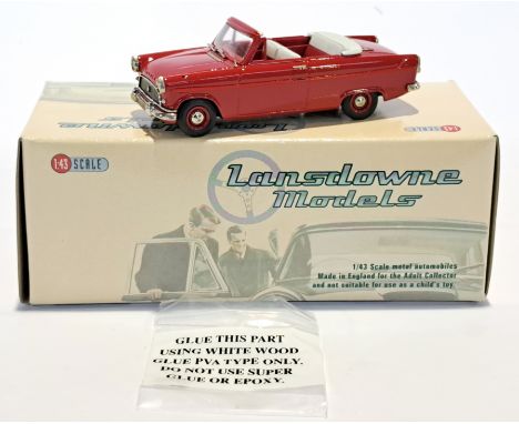 Lansdowne Models, a boxed 1:43 scale LDM.23a 1962 Ford Consul MKII Convertible "Top Down". Condition appears to be Excellent 