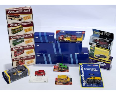 Corgi, Matchbox, Majorette &amp; similar, a boxed and carded vehicle group, Although unchecked for completeness, conditions g