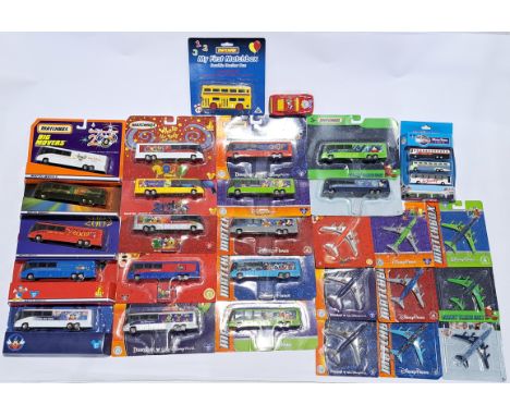 Matchbox, a Disney Parks Year Bus &amp; Planes carded group and others, to also include My first Matchbox Double Decker Bus a