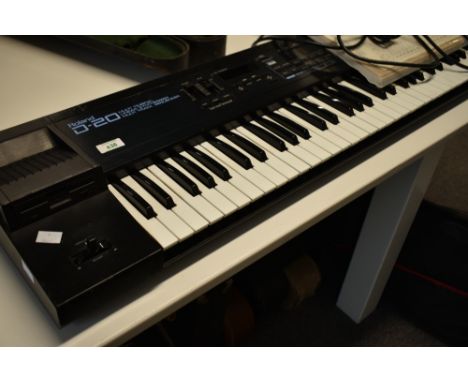 A Roland D-20 synthesiser keyboard