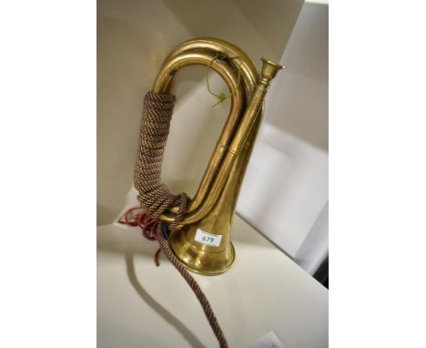 A traditional brass bugle