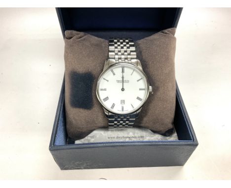 Mens Dreyfuss &amp; co quartz watch in box, not seen working. Shipping category B.
