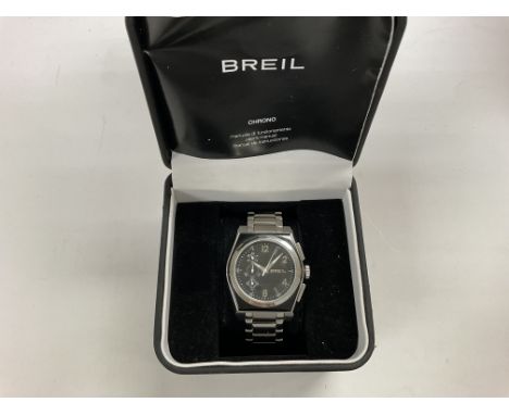 Breil mens chronograph watch in box, seen working. Shipping category B.