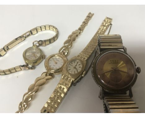 A Vintage gents automatic Peso watch seen working and other ladies watches (a lot)