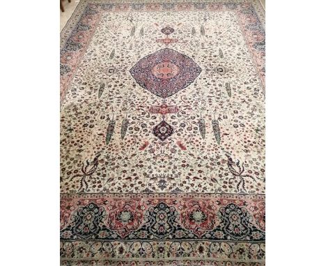 A Tabriz style carpet 362 x 273cm