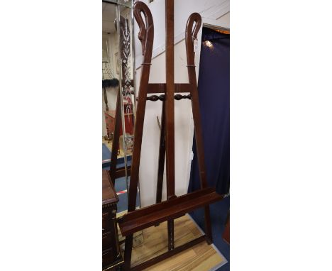 An Empire style mahogany easel H.200cm