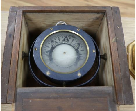 A cased ship's compass