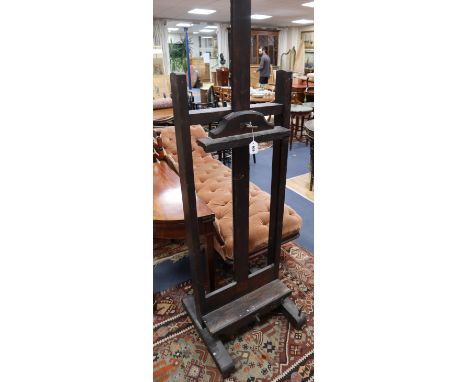 An oak artist's easel W.53cm
