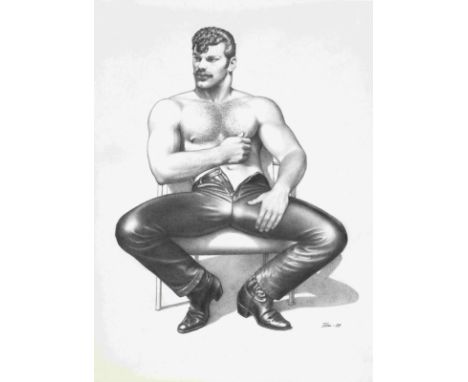 Tom of Finland (Finnish, 1920-1991)Sans titre (homme assis) signé et daté 'Tom -89' (en bas à droite)mine de plomb sur papier