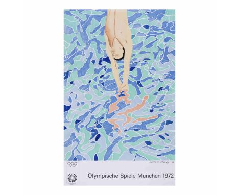 David Hockney (British, born 1937)Olympische Spiele München 1972, 1970 affiche lithographique en couleurs102 x 64cm (40 3/16 