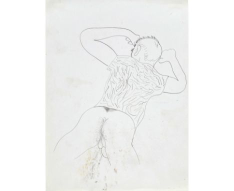 Louis Fratino (American, born 1993)Sans titre mine de plomb sur papier30.5 x 22.9cm (12 x 9in).Exécuté en 2018.graphite on pa