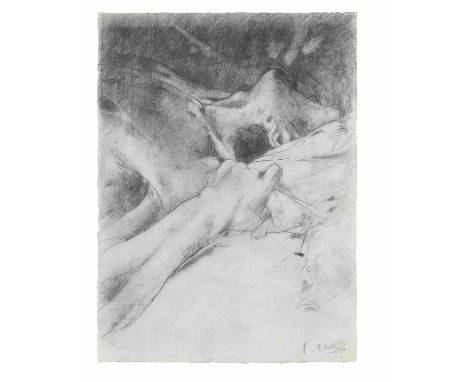 Luis Caballero (Colombian, 1943-1995)Ecstasy signé 'L. Caballero' (en bas à droite)fusain sur papier38 x 28cm (14 15/16 x 11i