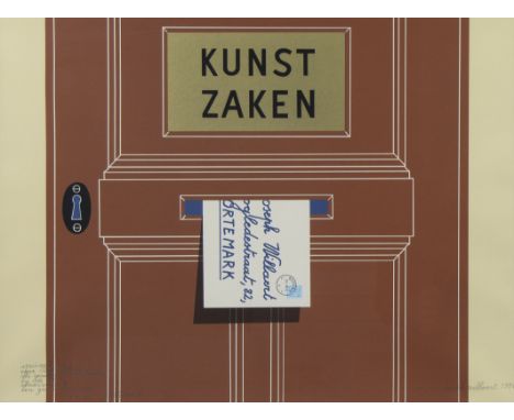 Joseph WILLAERT (1936-2014), lithograph in colour Kunstzaken, numbered 39/200, signed and dated 1984Joseph WILLAERT (1936-201