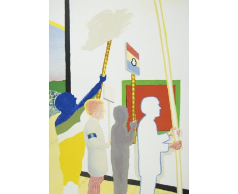 Roger RAVEEL (1921-2013), colour lithograph De schilderijenoptocht van 1978 Machelen-aan-de-Leie, 1978, numbered 102/110 and 