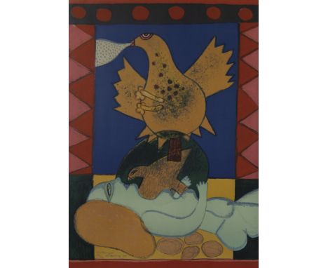 CORNEILLE (1922-2010), lithograph L'allongée, numbered 39/100, signed and dated ‘76CORNEILLE (1922-2010), lithografie L'allon