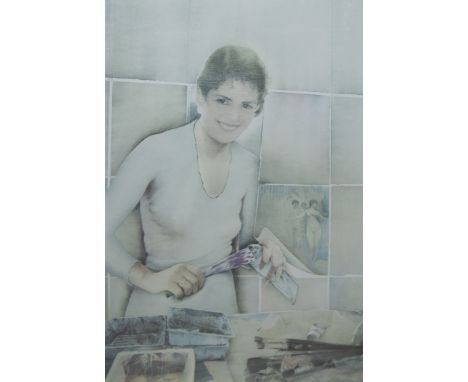Pol MARA (1920-1998), colour lithograph ‘I can still do it with brushes’, numbered et al and signedPol MARA (1920-1998), kleu
