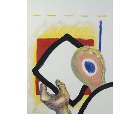 Roger RAVEEL (1921-2013), colour lithograph ‘De lezer’ 1989, numbered 87/100, signed and dated ‘89Roger RAVEEL (1921-2013), k