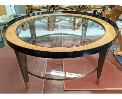 ANDRE ARBUS STYLE LOW TABLE, 99cm diam. x 47cm H, vintage Art Deco. 