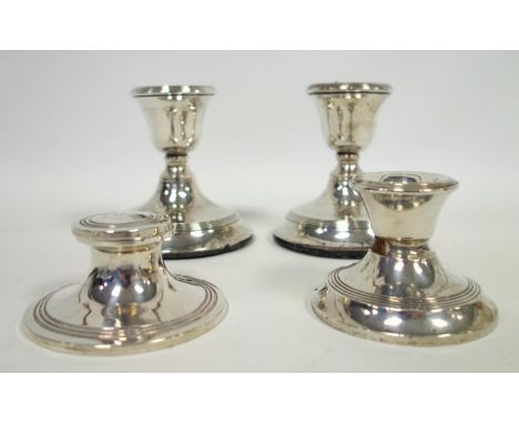 Edwardian silver capstan inkwell with a hinged cover with a monogram and date 29.6.13, by S. C. &amp; Co., London 1910, D. 7.