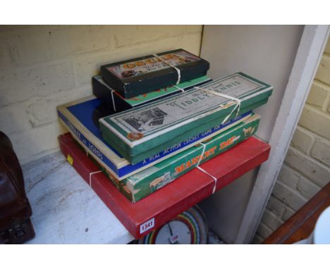 Pastimes: six various boxed board and card games comprising: 'Market Day', manufactured by Holdfast Enterprises, Chichester; 