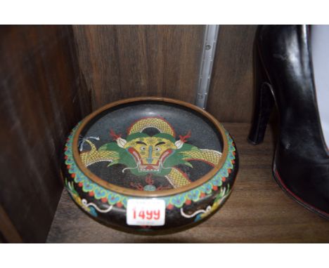A Chinese cloisonne enamel circular bowl, 20cm diameter.
