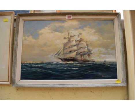 Richard Granger Barrett, a clipper, signed, oil on board, 32 x 49.5cm. The artist is perhaps more well known for stamp design