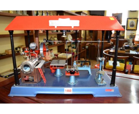 A Wilesco D141/66 stationary steam engine with workshop, boxed.