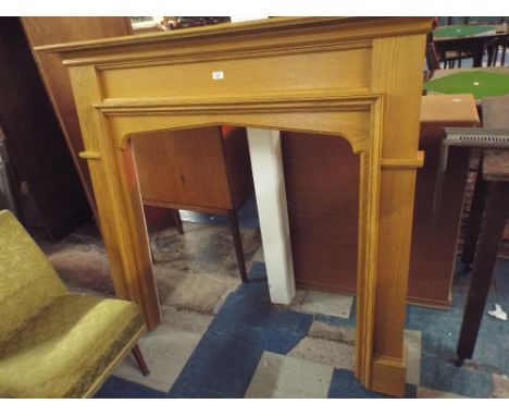An Oak Fire Surround, Mantle Shelf 140 Cm Long.