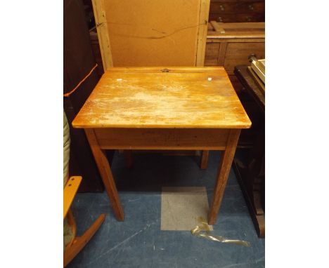 A Single School Desk.