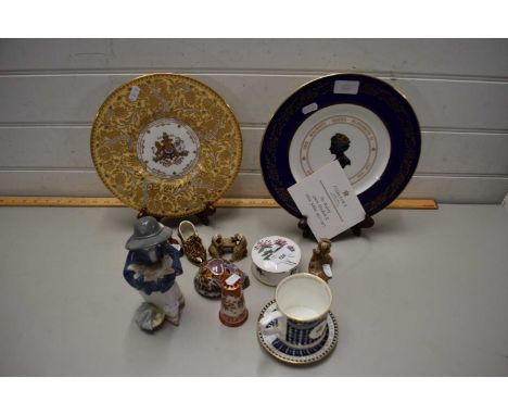 ROYAL COMMEMORATIVE PLATES, NAO FIGURE, VARIOUS OTHER ORNAMENTS