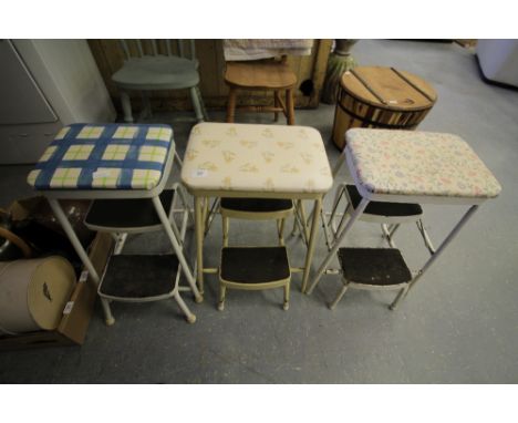 3 Vintage Step Stools