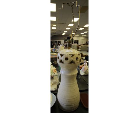 Large Studio Stoneware Pottery Lamp Base