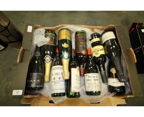 Bottle of Oudinot vintage Brut Champagne 2002 and 9 other bottles of wine