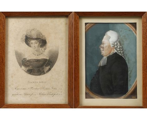 G. Döbler, Portrait Casparine Fürstin von ReußBildnis der Gattin von Fürst Heinrich XIX. von Reuß, gekleidet in der Mode der 