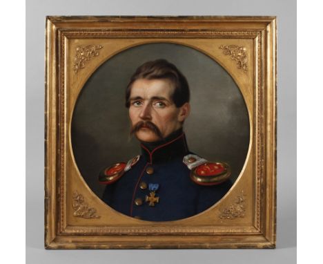 Portrait Karl Zingler Brustbildnis des preußischen Hauptmanns und Kompaniechefs der 2. Artillerie-Brigade (17.02.1795 Regenwa