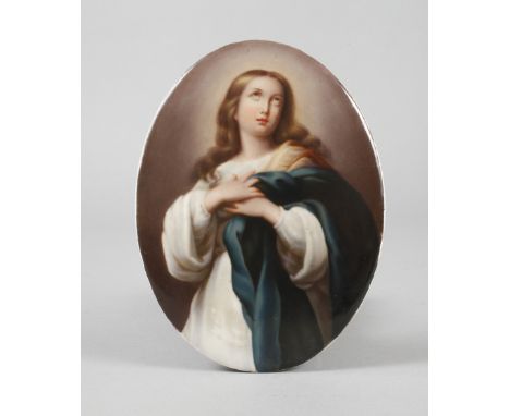 Bildplatte Die unbefleckte Empfängnis Mariensnach dem Gemälde "Maria Immaculata" von Bartolomé Esteban Murillo 1660-1665, Aus