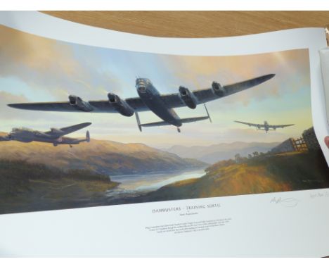 Mark Postlethwaite:  Dambusters Practice Sortie, artist signed limited edition print; Robin Smith:  "Two Boys - One Dream", a