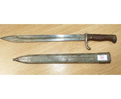 An early 20th century German bayonet with Solingen blade and scabbard